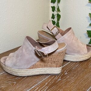 Steve Madden Blush Pink Wedge Sandals